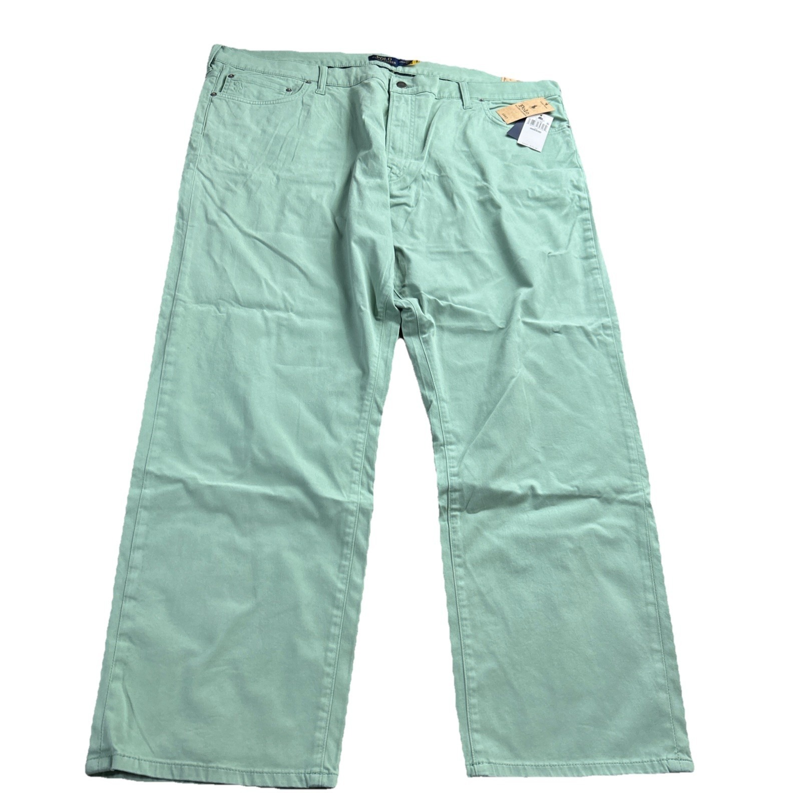 Polo Ralph Lauren Pants Mens The Varick Slim Straight 46bx30 Mint Green Stretch